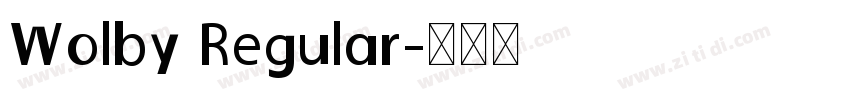 Wolby Regular字体转换